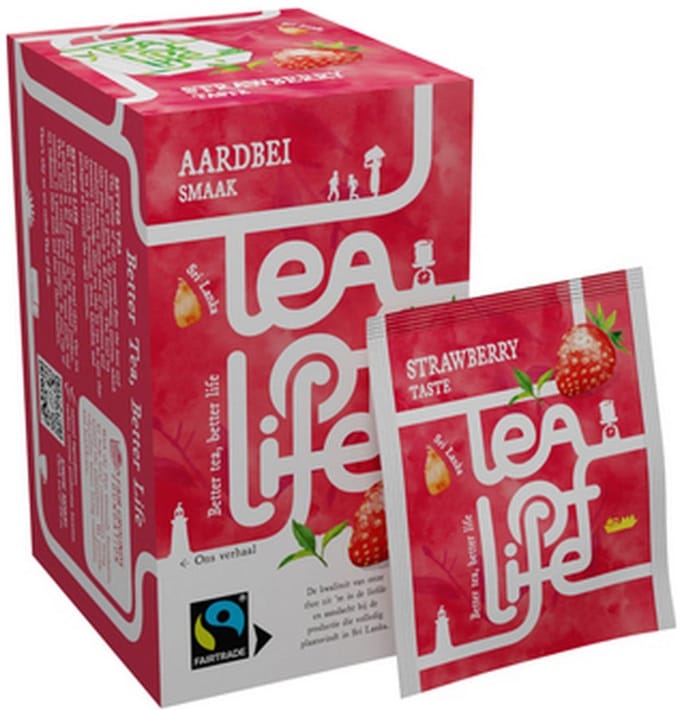 Tea of Life - Strawberry - 100 x 1.5 gram - Omdoos 6x