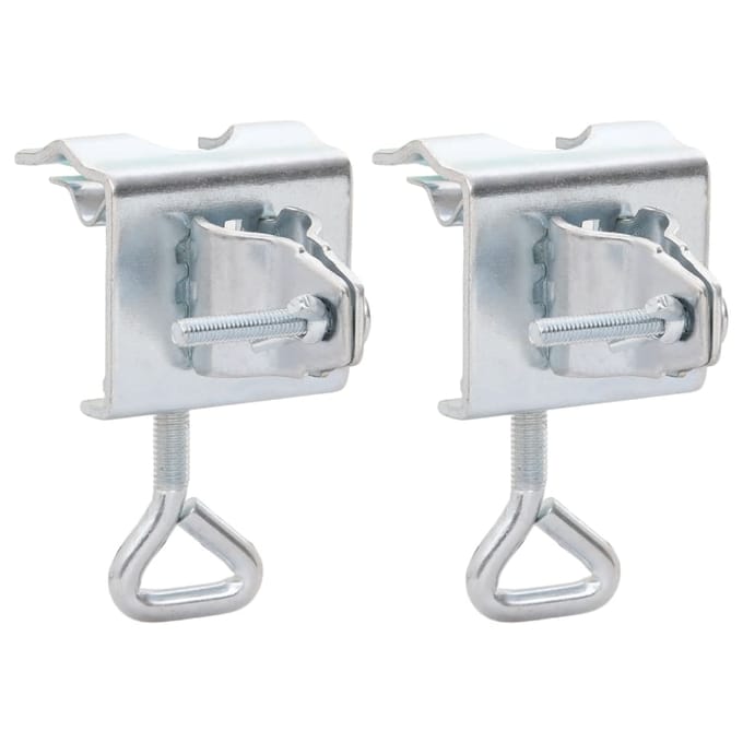 vidaXL - Parasolklemmen - voor - balkon - 2 - st - 32 - mm - gegalvaniseerd - staal