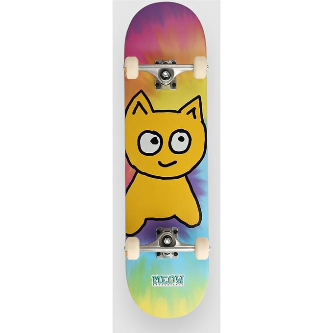Meow Skateboards Big Cat Tie Dye 8" Complete