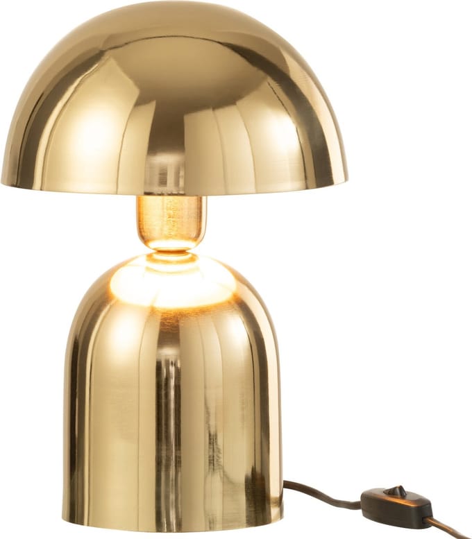 J-Line tafellamp Paddenstoel - metaal - blinkend goud