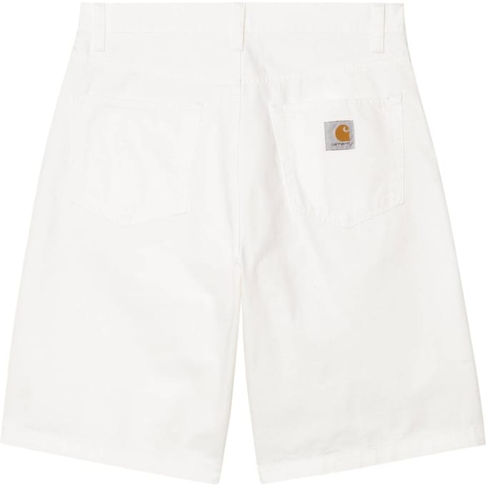 Carhartt Wip Landon korte katoen brede been - Off-White gespoeld