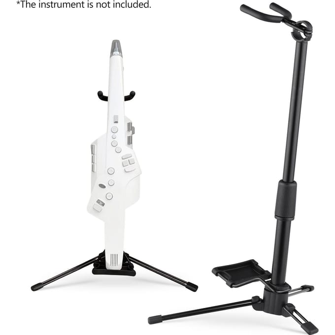 Support d'instrument à vent numérique pliable, support d'aérophone en métal réglable, support d'instrument de musique noir