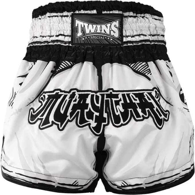 Twins Special TBTL Comic Muay Thai Shorts - Wit/Zwart M