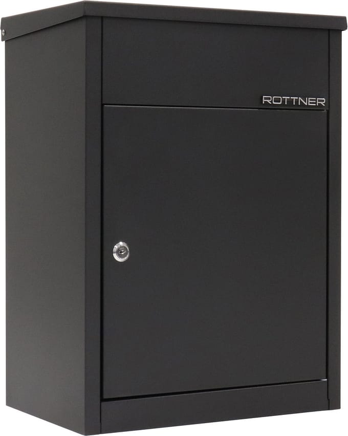Rottner Pakketbrievenbus Nathan 500 Zwart - 53,5x38x25cm