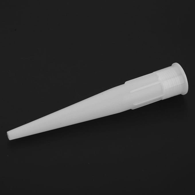 30 stuks Kitspuiten Plastic Glaslijm Spuitmonden Afdichtmiddel Siliconen Kitpunten white