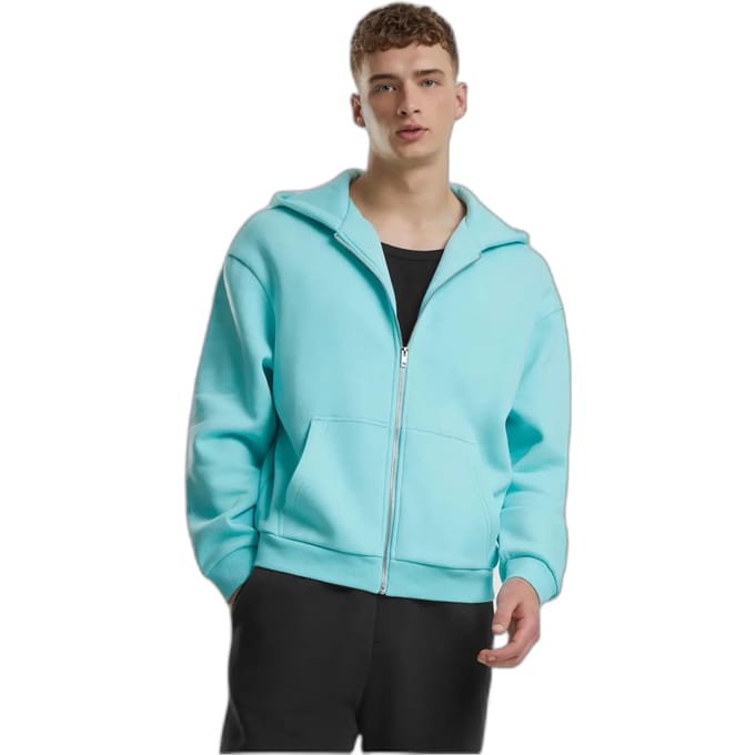 Urban Classics - Fluffy Vest met capuchon - M - Blauw