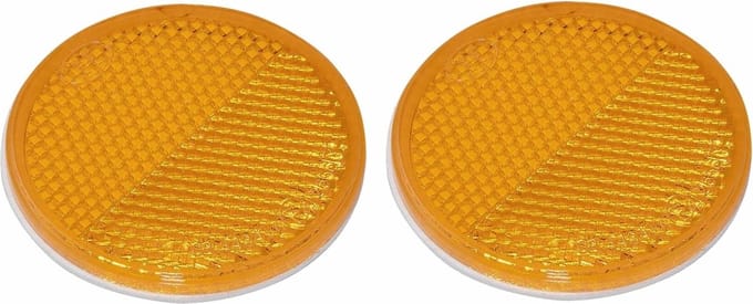 ProPlus Reflector - set 2x - oranje - zelfklevend - 60mm - rond