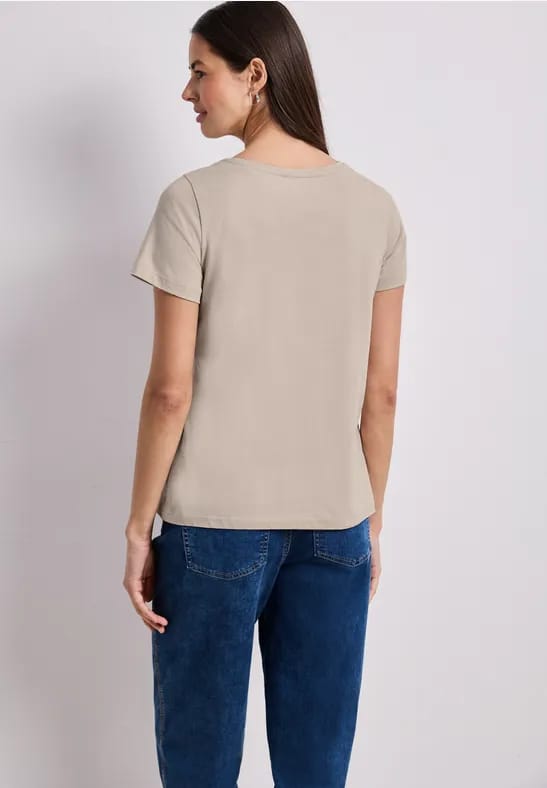 Shirt met ronde hals en Wording Artwork