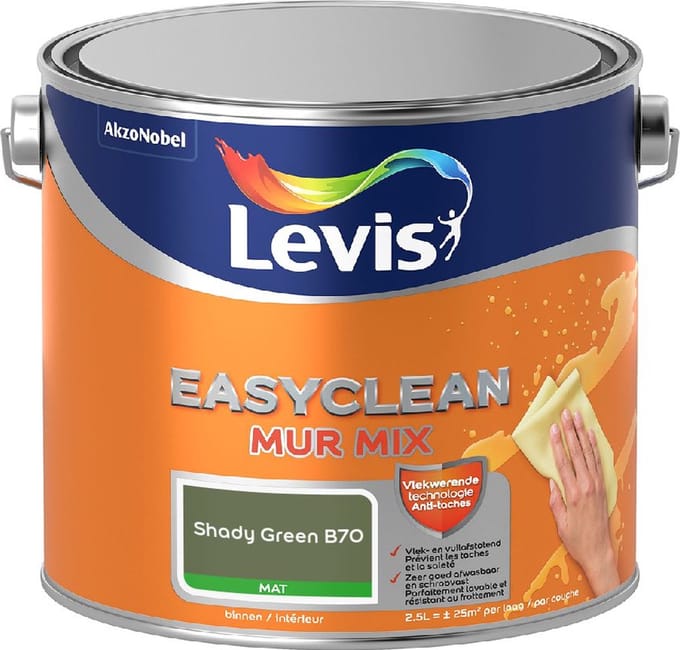 Levis - Easyclean Mur Mat Mix - Shady Green B70 - Mengverf - 2,5 L