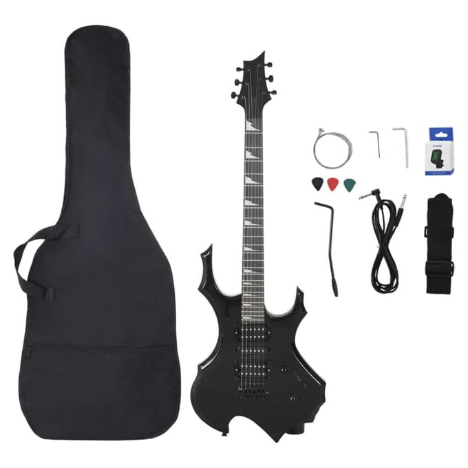 vidaXL Gitaar voor beginners elektrisch met tas 4/4 39" zwart