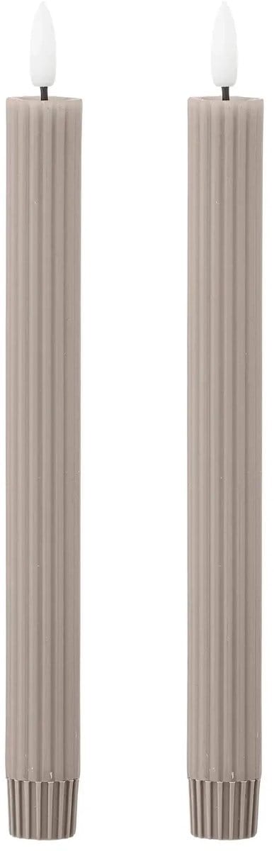 Bloomingville Led kaars nature Ponza 24cm - 2 stuks