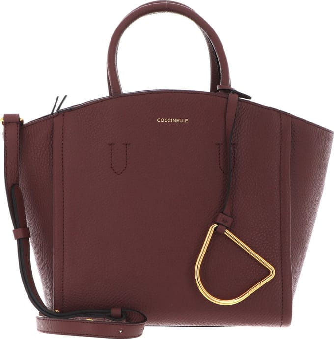 COCCINELLE Leren Handtas Schoudertas Narcisse Handbag Carruba Bruine