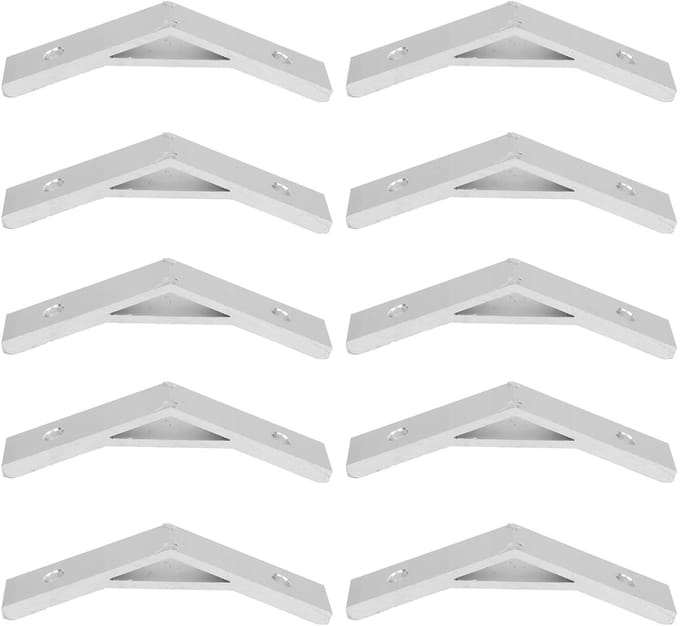 Hoeksteunen Beugel - Profiel Connector - Constructie Montage - 135 Graden Hoek - Aluminium Legering - Zilver