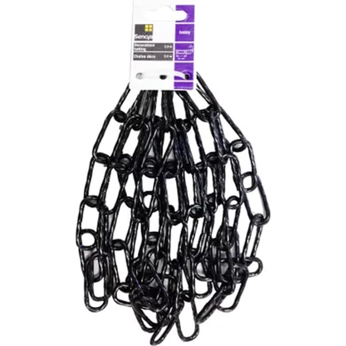 Sencys Decoratieve Ketting - Staal - Zwart - 4mm - 2,5m