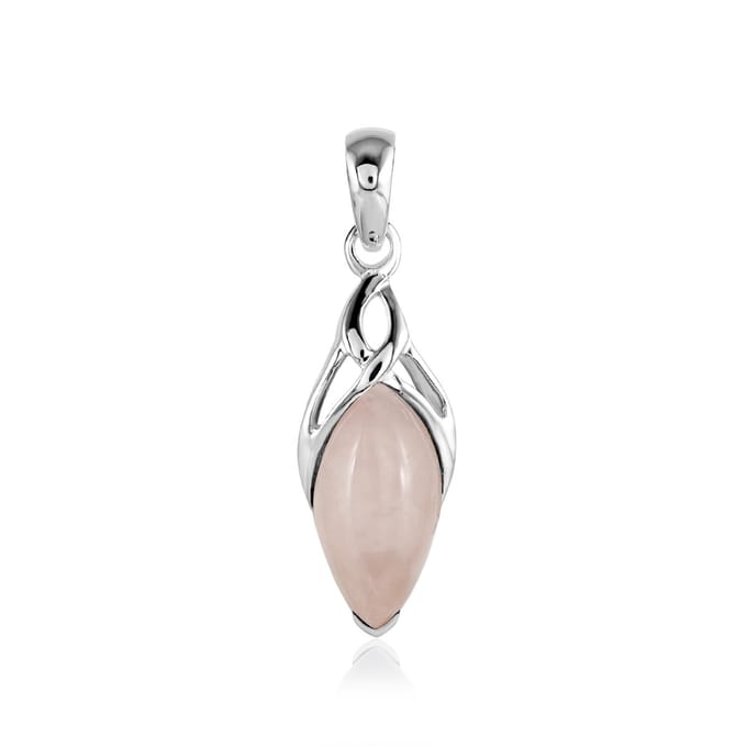 SilverGems zilveren hanger met Rozenkwarts edelsteen