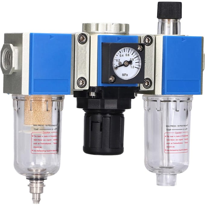 Persluchtfilter Regulator Smeertoestel Combo Water Olie Afscheider 3 in 1 3 EenhedenGC200 08