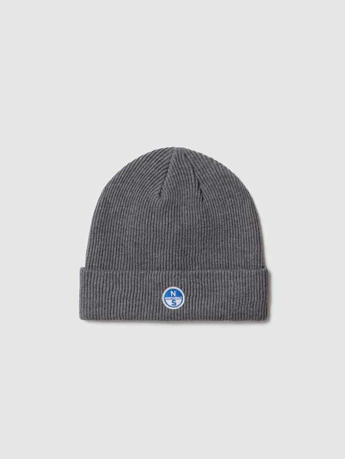 North Sails Muts Micro-rib breisel met logopatch