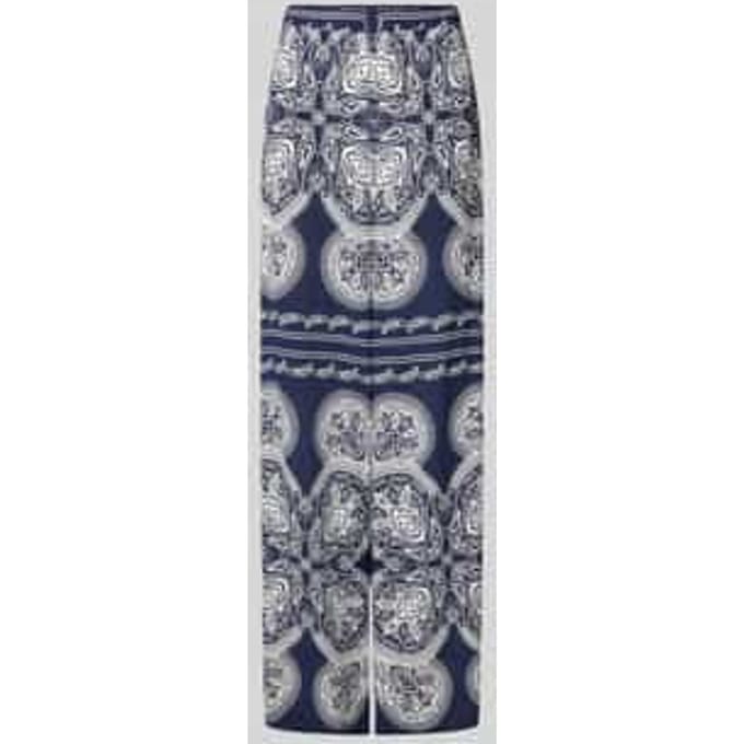 Wide fit stoffen broek met elastische band