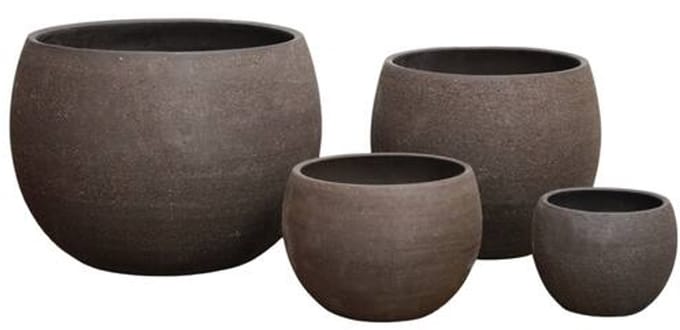 Terracotta bloempotten set 4-delig – bruin 56 cm