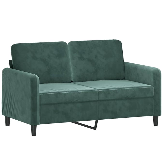 vidaXL - 3-delige - Loungeset - met - kussens - fluweel - donkergroen