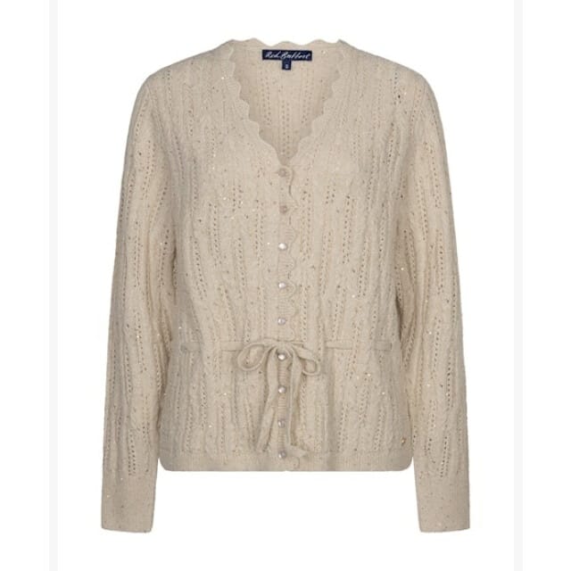 Red Button vest SRB5039 Ajour sparkle - Light Sand