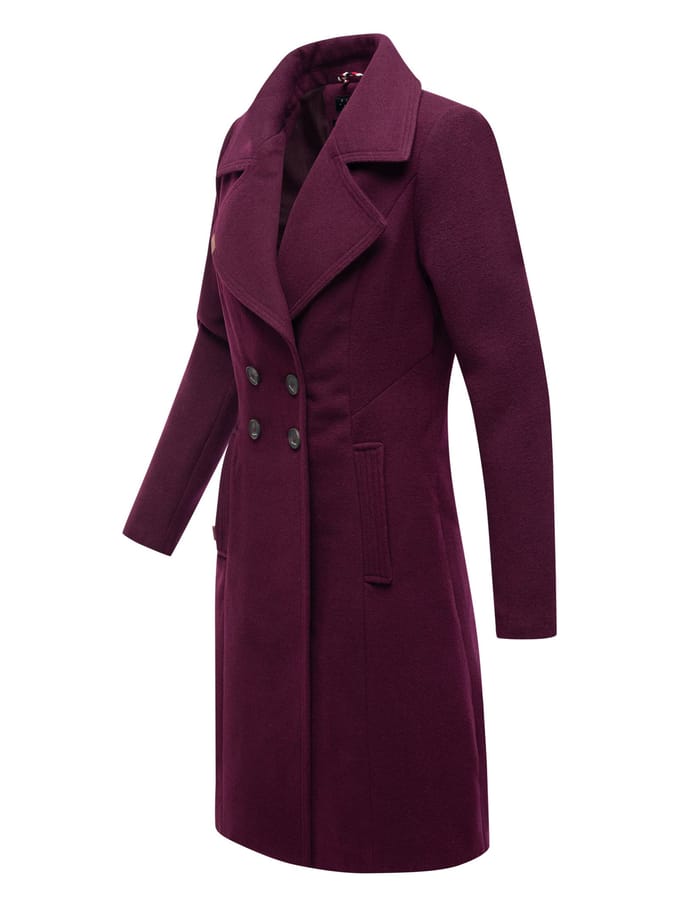Navahoo Dames Trenchcoat Wooly – Premium Wintermantel met Elegante Pasvorm