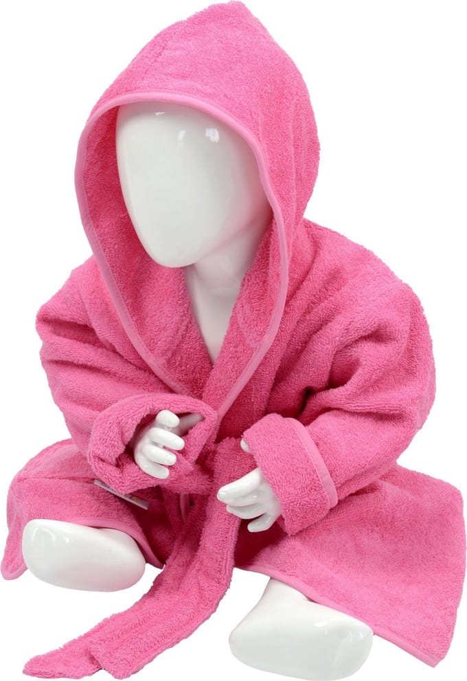 ARTG® Babiezz - Baby Badjas met Capuchon -  Rose - Maat  68-74