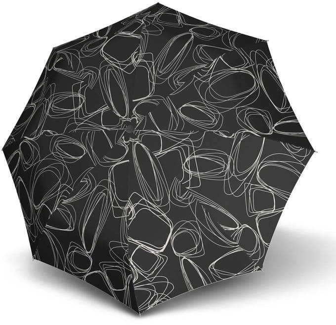 Knirps Paraplu T.200 Medium Duomatic Pure Black Zwart