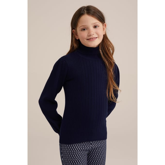 We Fashion Knitted Pullover Dark Blue Größe: 134/140 | Strickjacken Outlet | kids | Blau