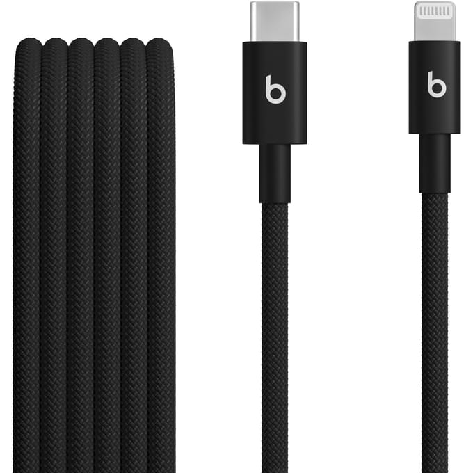 Beats Geweven USB-C naar geschikt voor Lightning kabel - 1,5 meter - Bolt Black