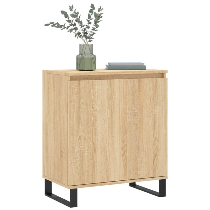 vidaXL - Dressoir - 60x35x70 - cm - bewerkt - hout - sonoma - eikenkleurig