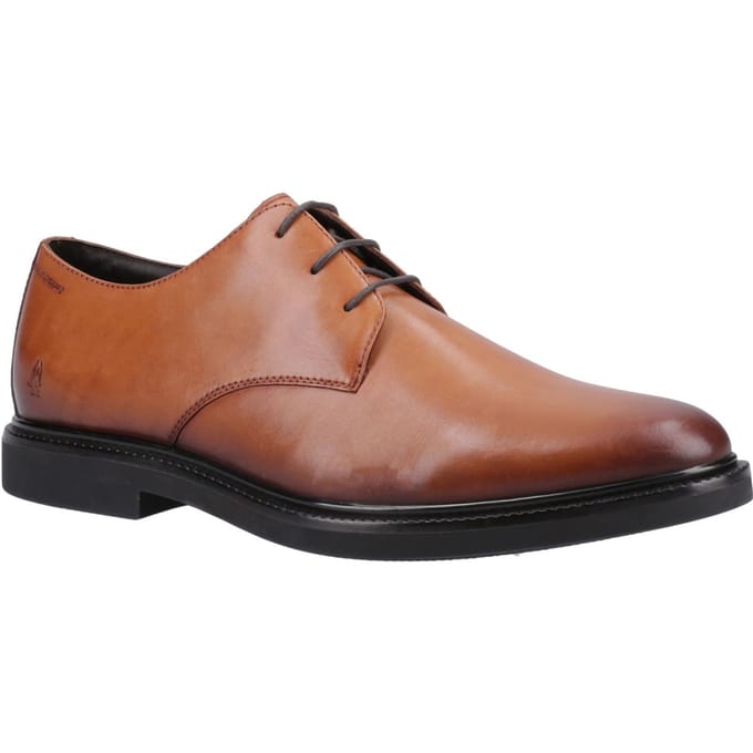 Hush Puppies Kye Leren Mannen Tan Veter Shoes