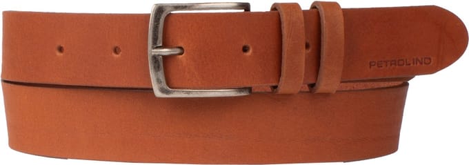 Petrol Industries Riem Heren - Broekriem - Leer - Cognac - 90 cm - M