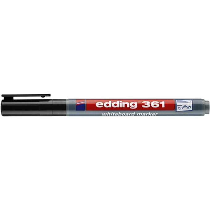 Whiteboardmarker edding 361 rond 1mm zwart