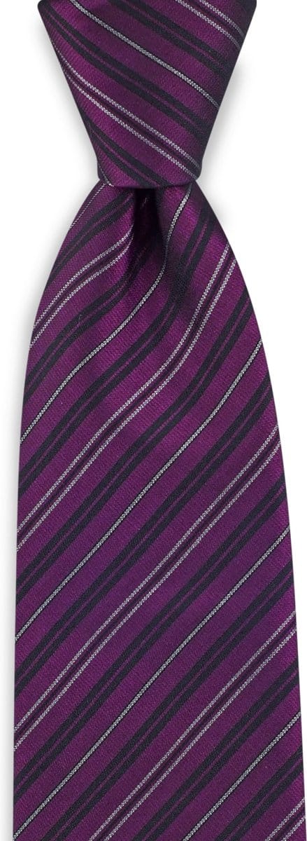We Love Ties - Stropdassen - Stropdas City Trip - paars / zwart / wit