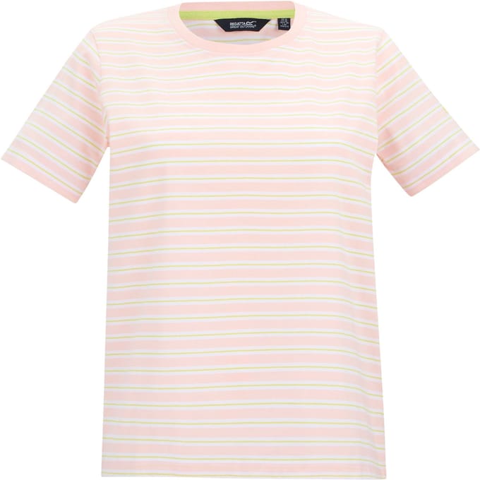 Regatta Dames/Dames Bayletta Gestreept T-shirt (Roze waas)