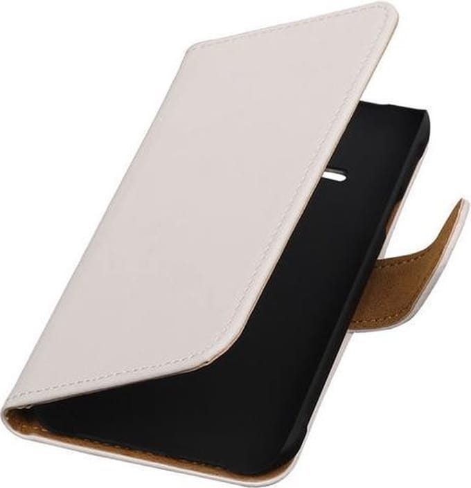 Samsung Galaxy J1 Ace - Effen Wit Booktype Wallet Hoesje