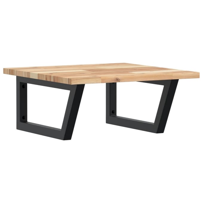 vidaXL - Badkamer - wandschap - staal - en - massief - acaciahout