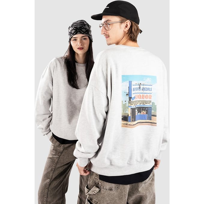 Beyond Medals Liquid Crewneck Sweater grijs