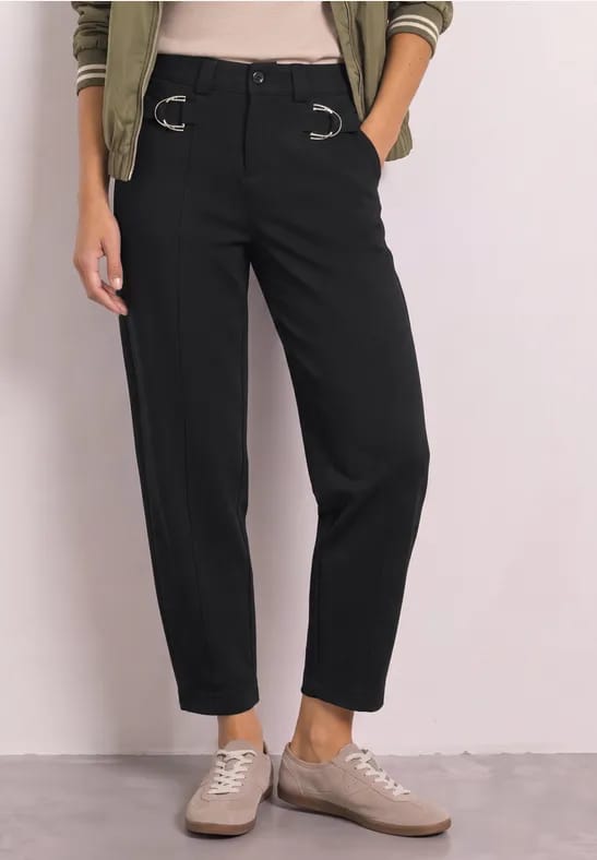 Barrel Leg broek met gespdetail
