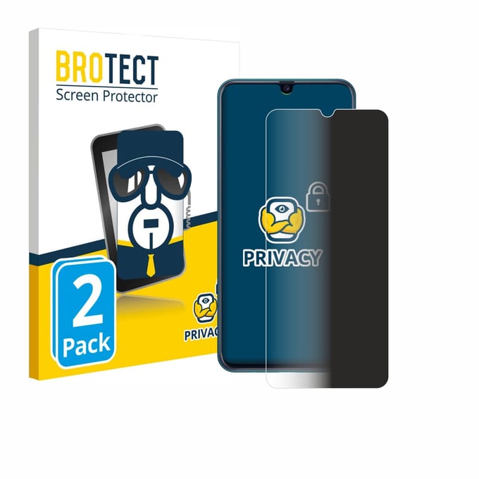 BROTECT - privacy screenprotector voor Samsung Galaxy M21 2021 - Folie Beschermfolie Blauwlichtfilter 2 Stuks