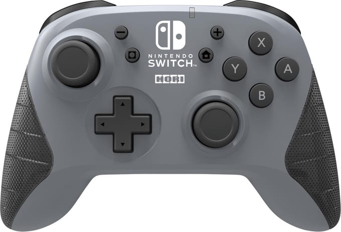 Hori Draadloze Pro Controller - Officieel Gelicenseerd - Nintendo Switch + Lite - Grijs