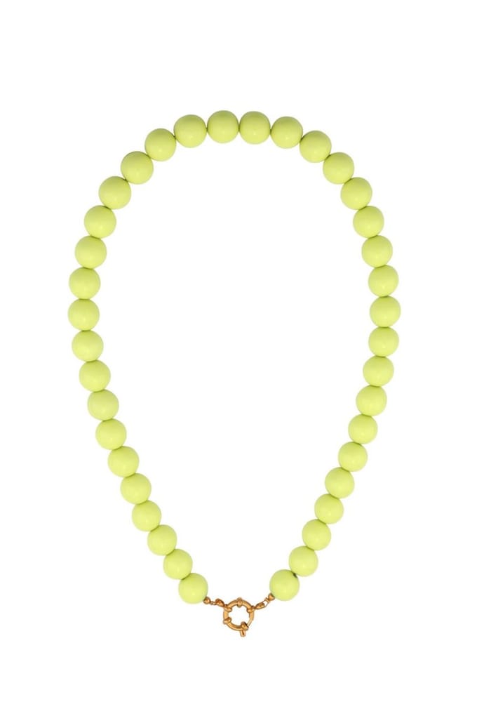 Bijoutheek Collier Kralen 12mm Statement Peak Green