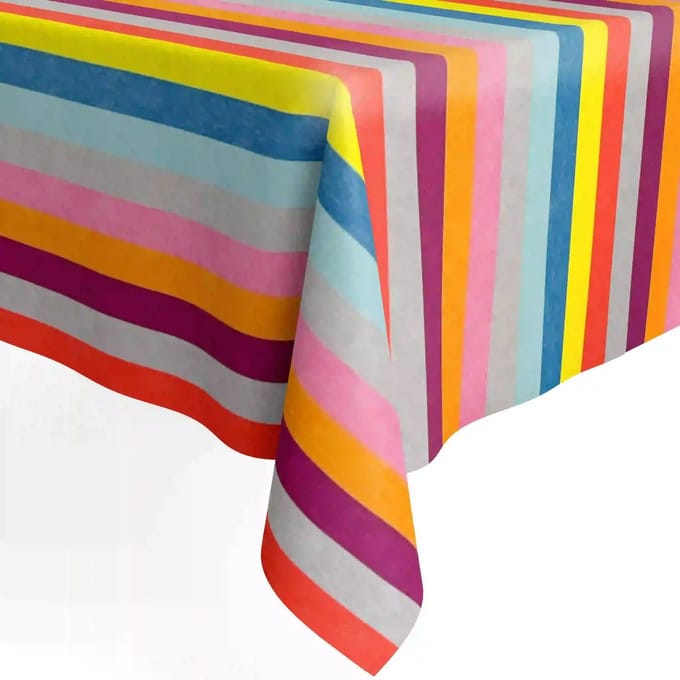 Tafelkleed Gecoat - 140 x 250 cm - Happy Stripes