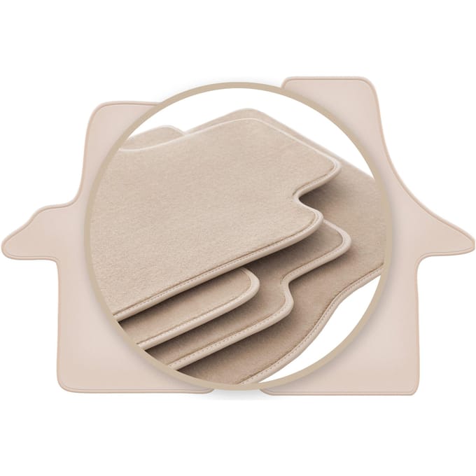 PREMIUM beige vloermatten voor: Volkswagen Transporter T5 bestelwagen 2003-2015