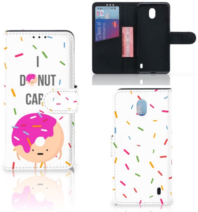 Nokia 1 Plus Book Cover Donut Roze