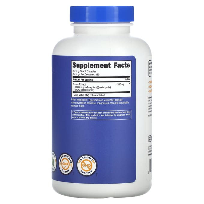 Nutricost, Cissus, 600 mg, 240 capsules