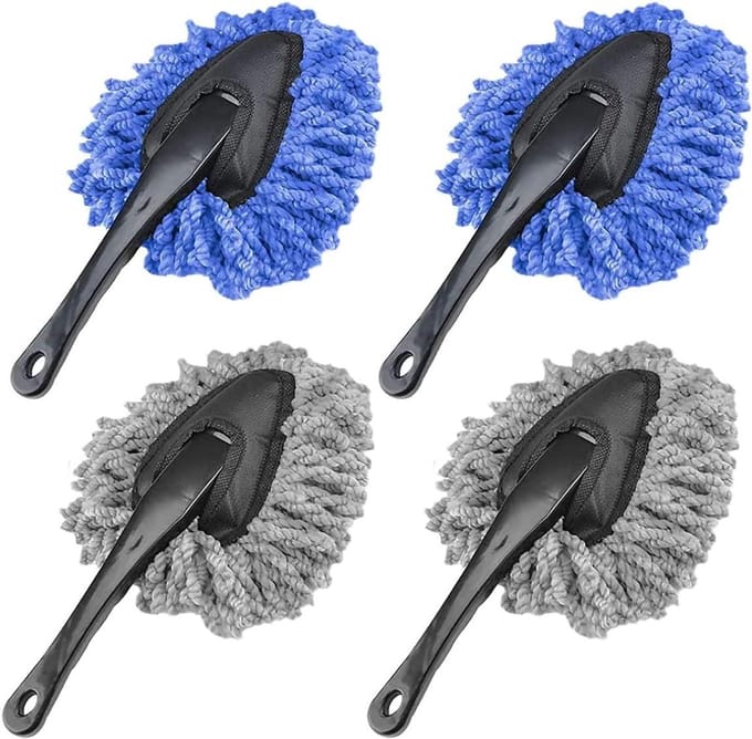 Duster Set - 4-delige Autoborstel Set voor Auto, Thuis en Keuken met Microfiber Borstels