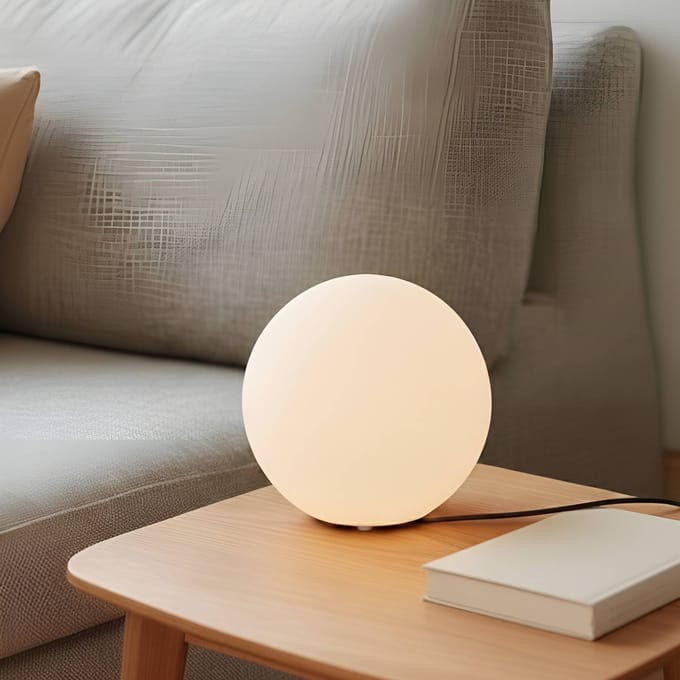 Lindby - tafellamp - 1licht - Glas - H: 24.5 cm - E27 - wit