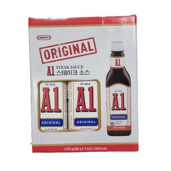 Kraft A1 Steak Saus 425g x 3 Flessen white